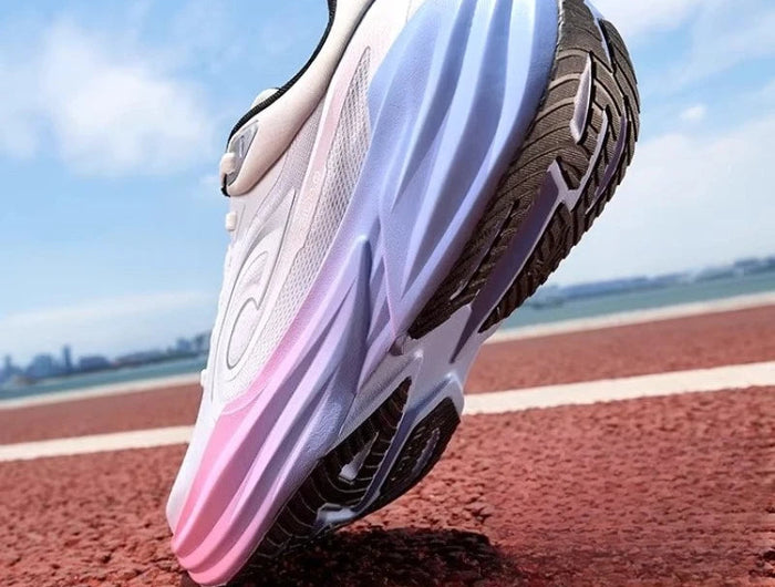 QIAODAN TG1.0 Women's 2026 Marathon Platform Racing Shock Running Shoes Long-distance Soft Rebound Sneakers QDB022253285 PlatiNum