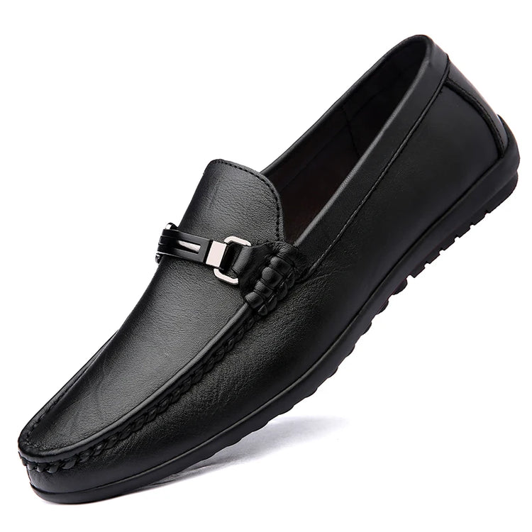 Eleganti Mocassini Estivi in Pelle per Uomo, Scarpe Casual alla Moda, Leggere e Antiscivolo, Slip-on, Scarpe da Passeggio Primaverili ed Estive