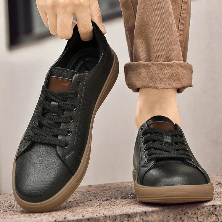 Fashion Brand Men Genuine Leather Shoes Comfortable Man Casual Shoes Outdoor Sports Sneakers Skateboard Footwear Tenis Masculino