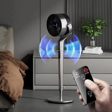Ventilatore da Terra 220V con Telecomando, Versione Aggiornata, a Frequenza Variabile, Oscillante