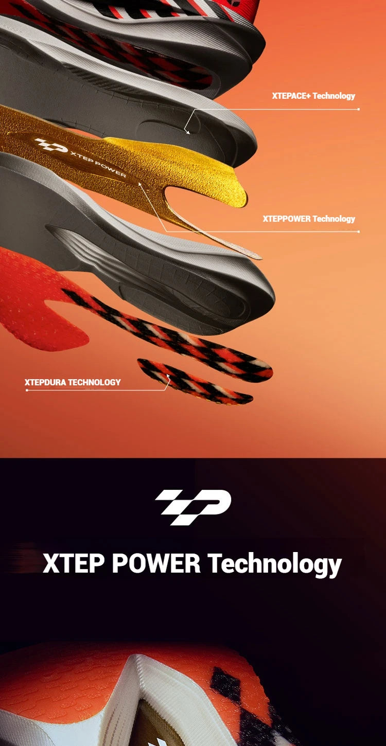 Xtep 160X 7.0 Pro Running Shoes 2025 Professional Marathon PB Carbon Plate Sports Shoes Cushioning Shock Sneakers 975319110041 PlatiNum