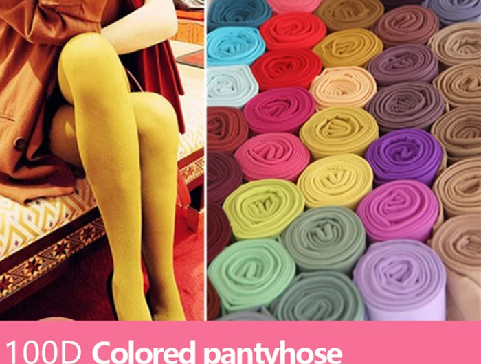 Primavera Autunno Collant Colorato Collant da Donna Sexy Collant Lolita Colori Caramelle Calze Moda Lingerie Gotica Collant