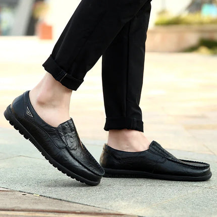 Scarpe Casual da Uomo in Vera Pelle di Lusso, Mocassini Estivi Cuciti a Mano, Traspiranti, Slip-on, Scarpe da Guida, Taglia Grande 47