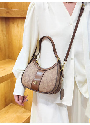 Borsa di lusso da donna 2026 Nuova borsa a tracolla diagonale a spalla singola stampata retrò in PU di alta qualità