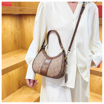 Borsa di lusso da donna 2026 Nuova borsa a tracolla diagonale a spalla singola stampata retrò in PU di alta qualità