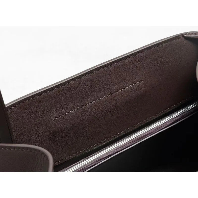 [Full Leather Inside Outside] Drinking Milk Cowhide Imported Saddle Leather Underarm Bag Single Shoulder Crossbody Bag Simple