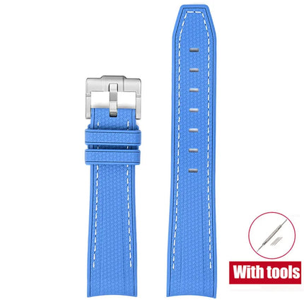Cinturino in gomma per Swatch X Omega Joint MoonSwatch Cinturino sportivo impermeabile da 20 mm Cinturino con estremità curva in silicone per uomo donna platinumshop