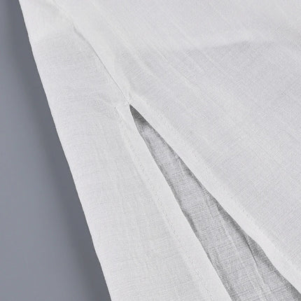 HiLoc Abito lungo bianco allentato casual Robe 2025 Nuovi abiti estivi con scollo a V per le donne Primavera senza maniche Vestaglie dritte Camicia da notte