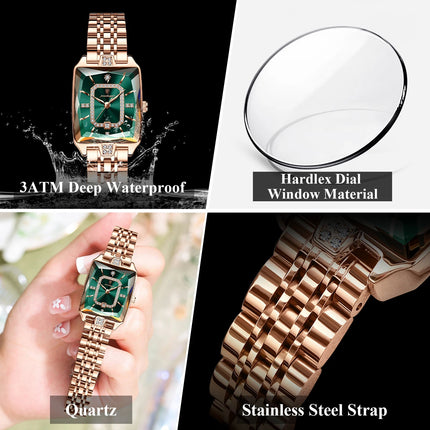 POEDAGAR Orologio da donna di lusso Impermeabile Data Orologio da polso da donna casual di alta qualità Orologio da donna elegante al quarzo in acciaio inossidabile platinumshop