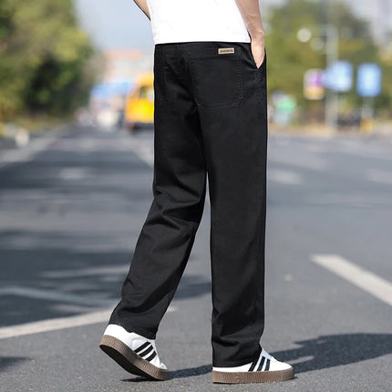 Jeans Larghi da Uomo in Lyocell Sottile, Morbidi e Comodi, Pantaloni alla Moda Primaverili ed Estivi, Denim Lavato di Marca