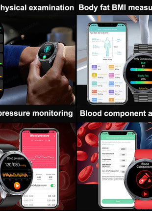 Nuovo Smartwatch 2026 per Analisi del Grasso Corporeo, ECG+PPG, Acido Urico, Pressione Sanguigna, Ossigeno nel Sangue, Orologio con Chiamate per Uomini e Donne platinumshop