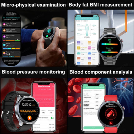 Nuovo Smartwatch 2026 per Analisi del Grasso Corporeo, ECG+PPG, Acido Urico, Pressione Sanguigna, Ossigeno nel Sangue, Orologio con Chiamate per Uomini e Donne platinumshop
