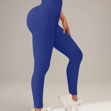 European and American Seamless Yoga Leggings with Waistband Lettering, Butt-Lifting, Quick-Dry Women's Breathable Tights for Pea PlatiNum