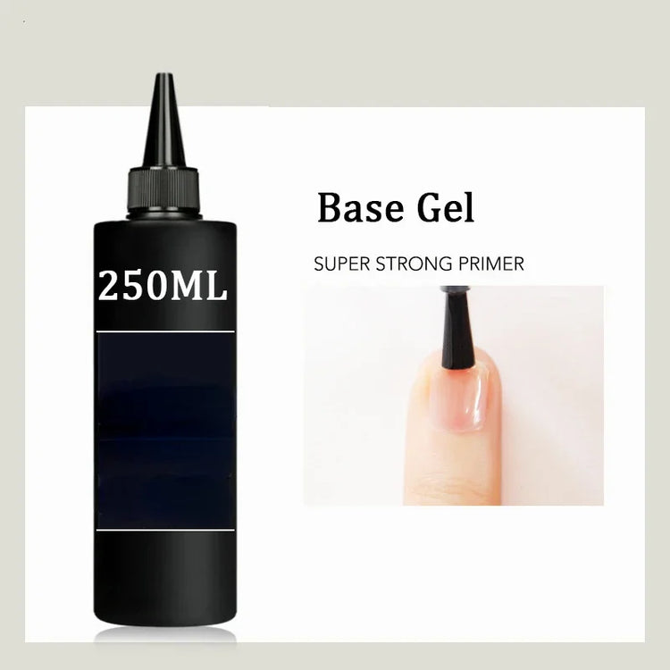 500/250g Base Gel No Wipe Top Coat High Quality Long Lasting Soak Off UV Gel Nail Polish Hybrid Gel Varnish Without Sticky Layer