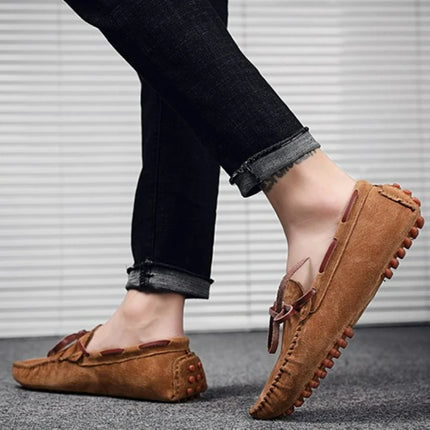 Scarpe casual da uomo Mocassini in pelle scamosciata Scarpe classiche in pelle Scarpe da guida morbide Mocassini di lusso Slip on caldi Scarpe da uomo Taglie forti 38-49