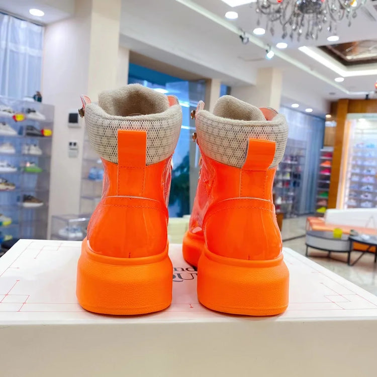 Men Platform Casual Shoes Oversized High-top Sneakers Fashion Motorcycle Boots Comfortable Ankle Boots Fashion Sports Shoes