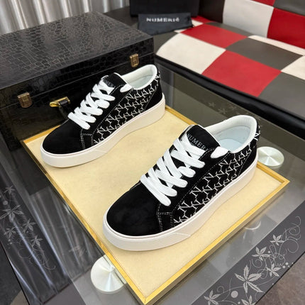 Designer Faithful Low-Top Numeris Sneakers Heightening Casual Sports White Board oes for Couples Lightweight Rubber Outsole