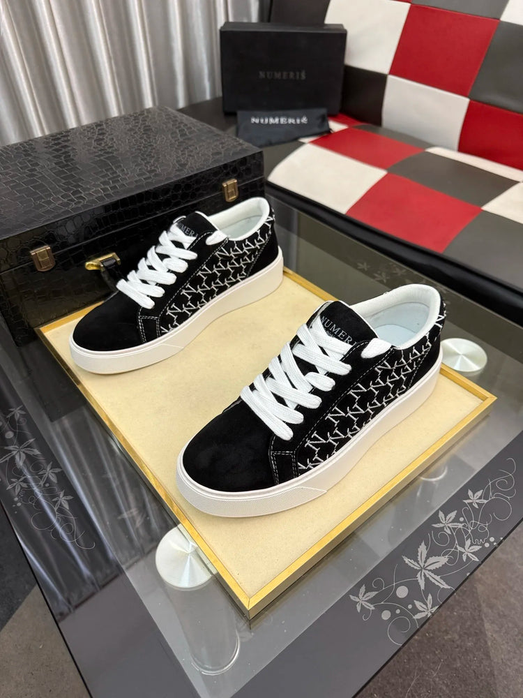 Designer Faithful Low-Top Numeris Sneakers Heightening Casual Sports White Board oes for Couples Lightweight Rubber Outsole