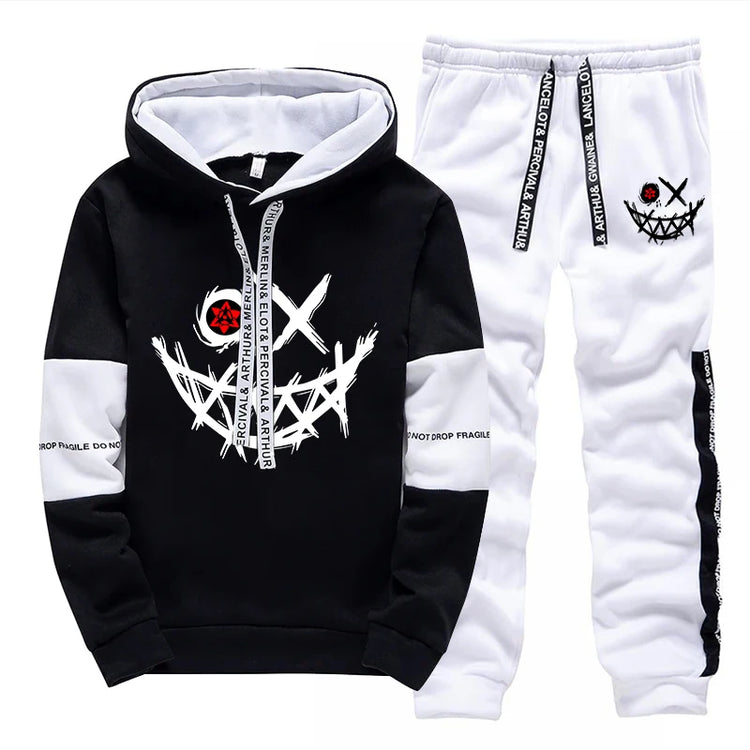 Hot Sales Mens Tracksuit Printed Single Piece Sweatshirts Sweatpants Casual Hoodie Pants Outdoors Mens Clothing Funny Streetwear