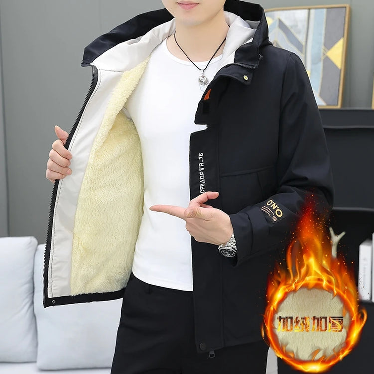 Men's Autumn/Winter Jackets New Arrived Trendy Brand Couple Jacket Men's Women's Handsome Casual Hooded Work Jacket Coat