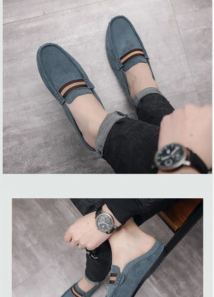Mocassino 2026 ‌   Scarpe da uomo leggere estive, modello mocassino, slip-on traspiranti casual con mezza soletta, per uomo