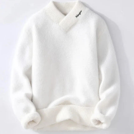 Sweaters men winter korean style mens warm sweater V-neck men sweaters autumn Men's wool pullovers men full size M-XXXL