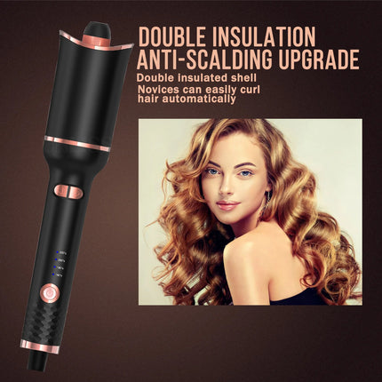 Automatic Hair Curler-123, Auto Hair Curling Iron Ceramic Rotating Air Curler, Air Spin Wand Styler Curl Machine Magic Hair Curler Portable