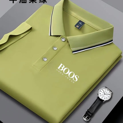 New men's short-sleeved embroidered polo shirt, casual and elegant, fashionable, breathable, comfortable, and versatile.