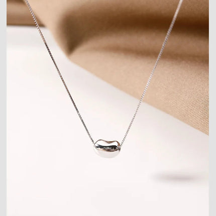 Collana in argento sterling 925 con ciondolo soia Gioielli di moda di alta qualità per catene da donna Regalo di compleanno di nozze PlatiNum