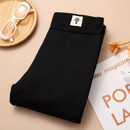 Women Leggings Fashion Wool Fleece Trousers High Waist Women Leggings Winter Thicken Leggings Cashmere Lambskin Warm Pants PlatiNum