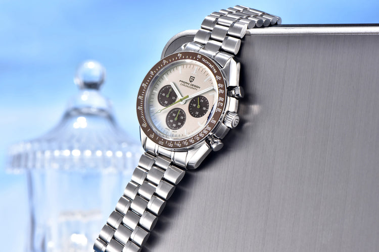 PAGANI DESIGN Nuovo Orologio da Uomo di Lusso al Quarzo con Vetro Zaffiro AR, Cronografo Sportivo Impermeabile 500 ATM, Movimento Giapponese, Luminoso, in Acciaio 316L
