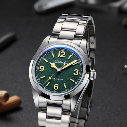 ADDIESDIVE 36mm Hot Sale Men's Watch AD2518 Bubble Mirror Glass 316L Stainless Steel Reloj Hombre 100m Waterproof Quartz Watches