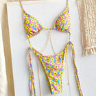 Catene a triangolo sexy Set bikini Micro perizoma Costume da bagno donna Costume da bagno Biquini Fasciatura Costumi da bagno Stampa Costumi da bagno Perizoma Bikini platinumshop