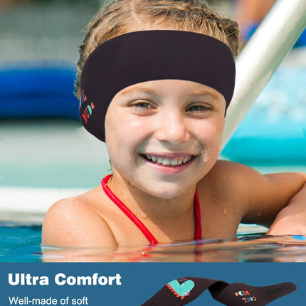 MoKo Fascia per nuoto per bambini Adulti Bambini Neoprene Simpatici nuotatori Fascia per capelli impermeabile per orecchie per uomini e donne