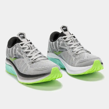 Joma Victory Men 2512 Grey Running Shoes feature a breathable upper, excellent cushioning, and a high-grip sole, perfect for training and asphalt races, making them a reliable choice for men's running shoes. PlatiNum