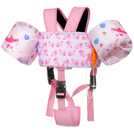 Kids Swim Vest Floaties for Children Arm Band Floaties with Adjustable Strap Swim Jacket Water Wing Pool Floating Learning Swimming