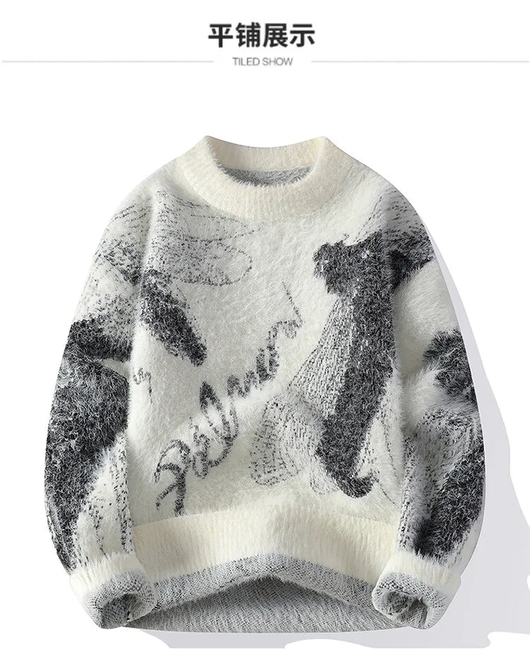 Winter Sweaters for male men thick O-neck sweater men Student youth sweaters autumn Men's wool Casual Knitwear Pullover