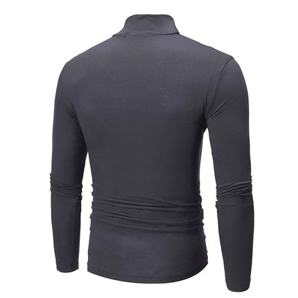 Thermal Underwear Tops Men Spring Clothes Thermal Shirt Autumn Men's Winter Tights High Neck Thin Slim Fit Long Sleeve T-shirt PlatiNum