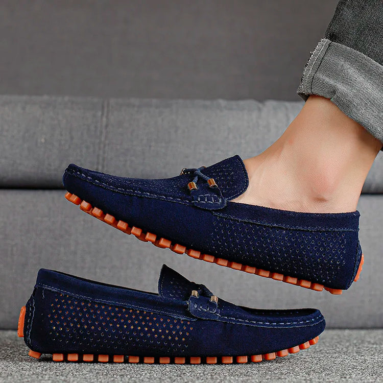 Scarpe Casual da Uomo Estate 2026, Mocassini di Lusso in Vera Pelle, Traspiranti e Comodi per la Guida