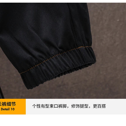 Spring Casual Men Sets Two Pieces Fashion Korean Trend Hooded Jacket + Pants Autumn Baseball Uniform Suit Man Outfit