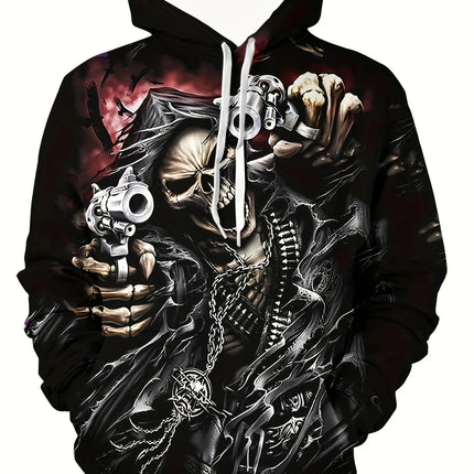 Autumn Skull and Rose 3D Print Hoodies Men Women Fashion Casual Sweatshirts Oversized Hoodie Pullovers Tracksuit Clothing