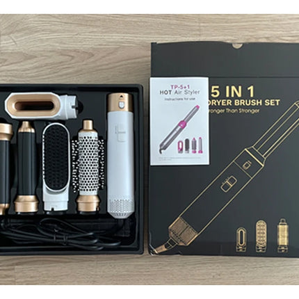5 in 1 Hair Dryer Hot Comb Set Professional Curling Iron Hair Straightener Styling Tool For Professional Hair Dryer Household