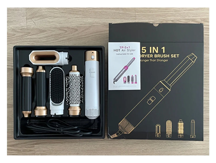 5 in 1 Hair Dryer Hot Comb Set Professional Curling Iron Hair Straightener Styling Tool For Professional Hair Dryer Household