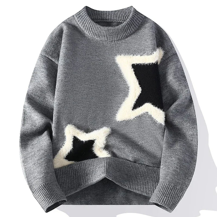 Winter Men Streetwear O-neck Knitted Pullovers Outwear Casual Sweaters New Fashion Man Loose Pullovers Sweaters Male Clothing