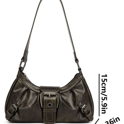 Nuova Borsa Sottospalla in Pelle da Donna, Borsa a Tracolla Trendy per Signore