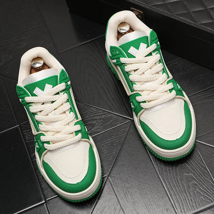 New Men White Red Breathable Pattern All Match Brand Shoes Causal Flats Loafers Sports Walking Sneakers Zapatos Hombre