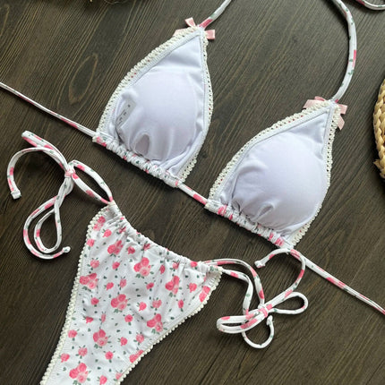 Micro Bikini Push Up Costumi da bagno donna 2025 Costumi da bagno femminili sexy Bikini brasiliano Perizoma Biquini Costumi da bagno Stampa Beachwear platinumshop