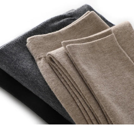 DjzDsm Hot selling new women's wool leggings slim fit and warm autumn and winter knitted women's long Australian wool leggings PlatiNum