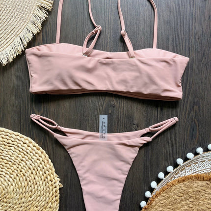 2025 Diamante Bikini Donne Sexy Costume Da Bagno A Fascia Biquini Push Up Costumi Da Bagno Femminile Lucido Costumi da Bagno Floreale Tuta Beachwear platinumshop