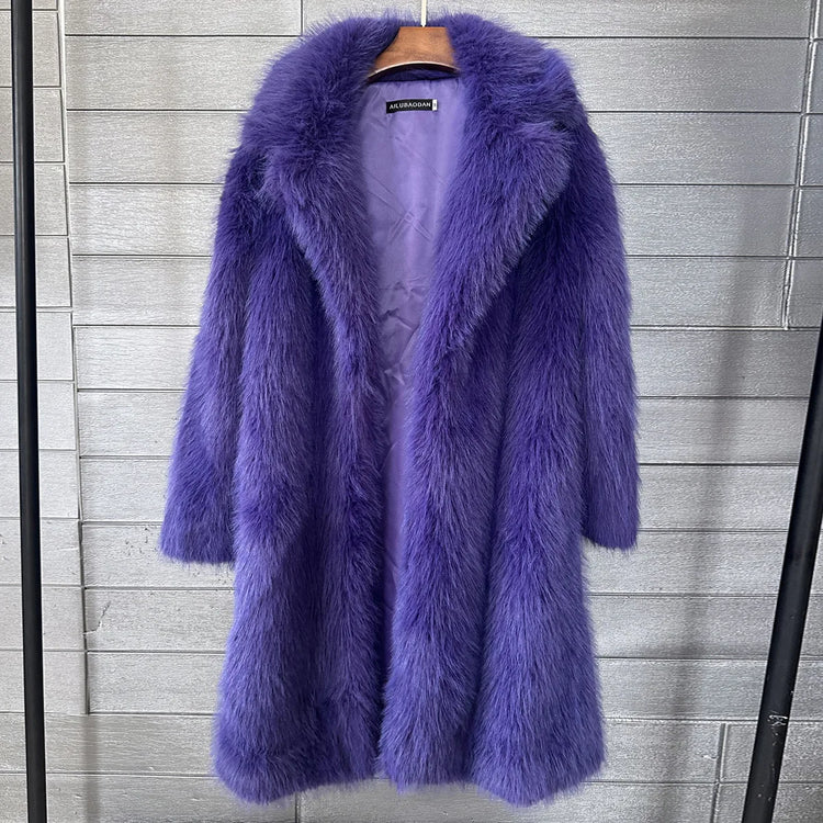 ZADORIN 2026 New Elegant Long Thick Warm Fluffy Faux Fur Coat Woman Winter Clothes Faux Fur Coats Jackets for Woman Outerwears